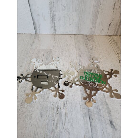 Vintage Dept 56 heritage village collection large snowflake ornament set - Picture 7 of 8